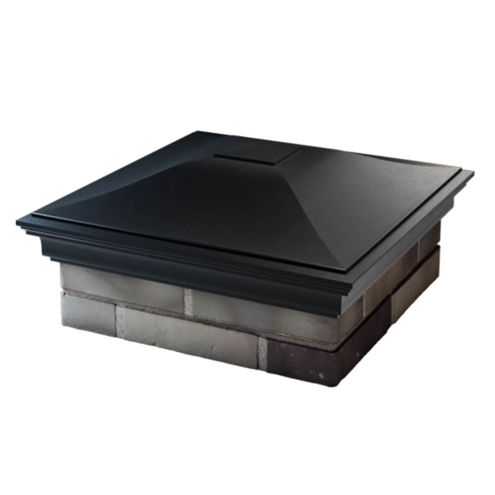 Колпак Zking Монблан Черный на столб 2х2 кирпича (515х515мм) в Югорске фото