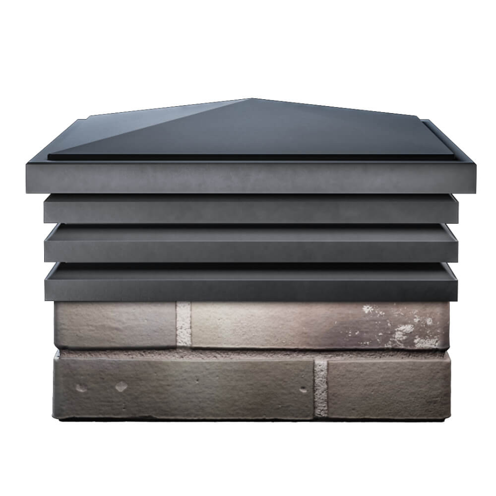 Колпак Zking Бона ХайТек Серый на столб 1.5х1.5 кирпича (385х385мм) Югорск фото