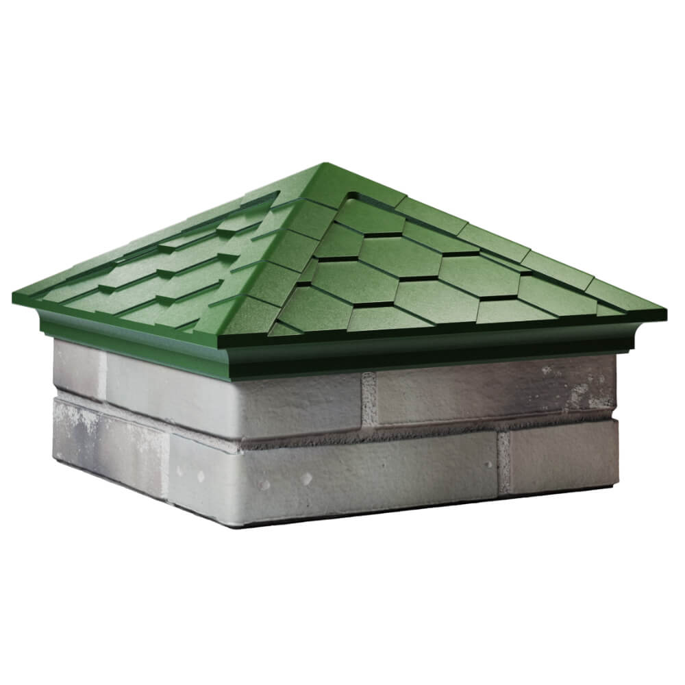 Колпак Zking Эверест Зеленый на столб 1.5х1.5 кирпича (390х390мм) в Югорске фото