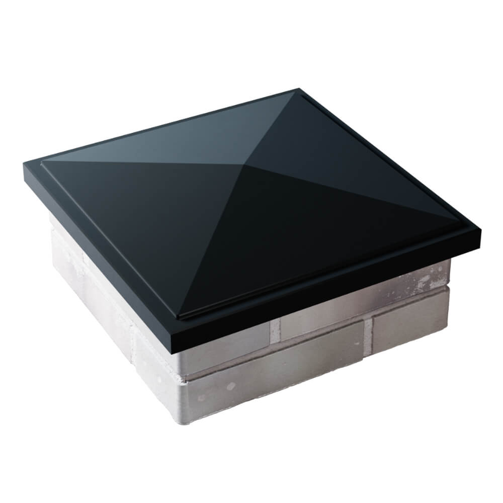 Колпак Zking БонаМоно Черный на столб 1.5х1.5 кирпича (385х385, 400х400мм) в Югорске фото