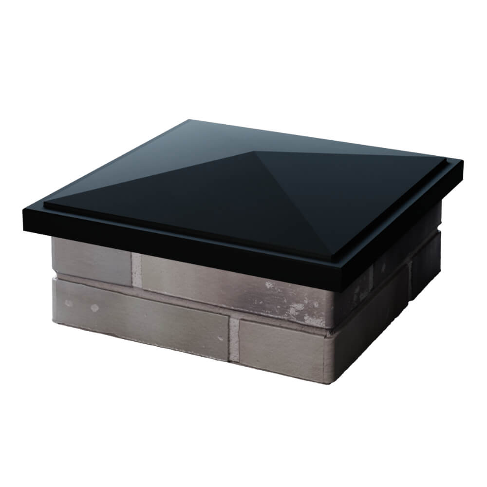 Колпак Zking БонаМоно Черный на столб 1.5х1.5 кирпича (385х385, 400х400мм) в Югорске фото