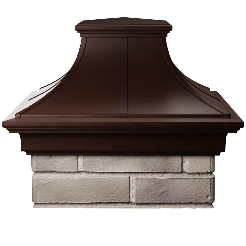 Колпак Zking Монблан Премиум Коричневый на столб 1.5х1.5 кирпича (385х385мм) Югорск фото