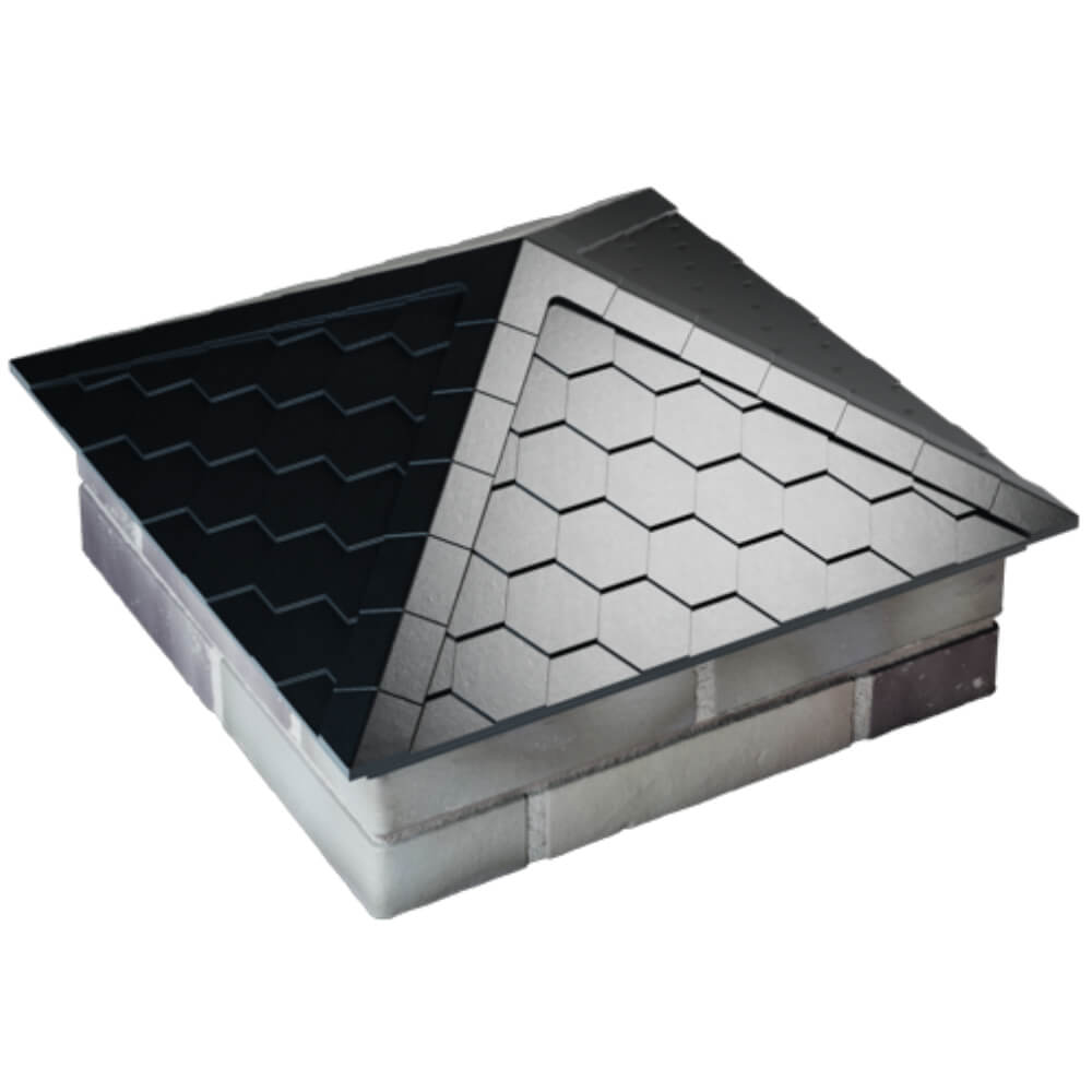 Колпак Zking Эверест Черный на столб 2х2 кирпича (535х535мм) Югорск фото