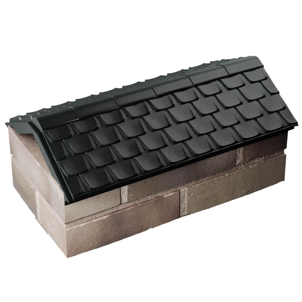 Парапет Zking Эльбрус Черный с посадкой на 1 кирпич (255мм) в Югорске фото