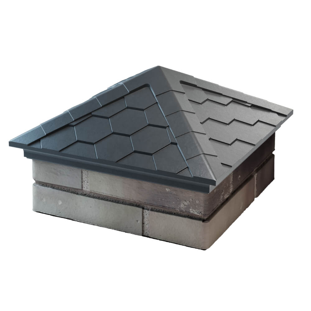 Колпак Zking Эверест Серый на столб 1.5х1.5 кирпича (390х390мм) в Югорске фото