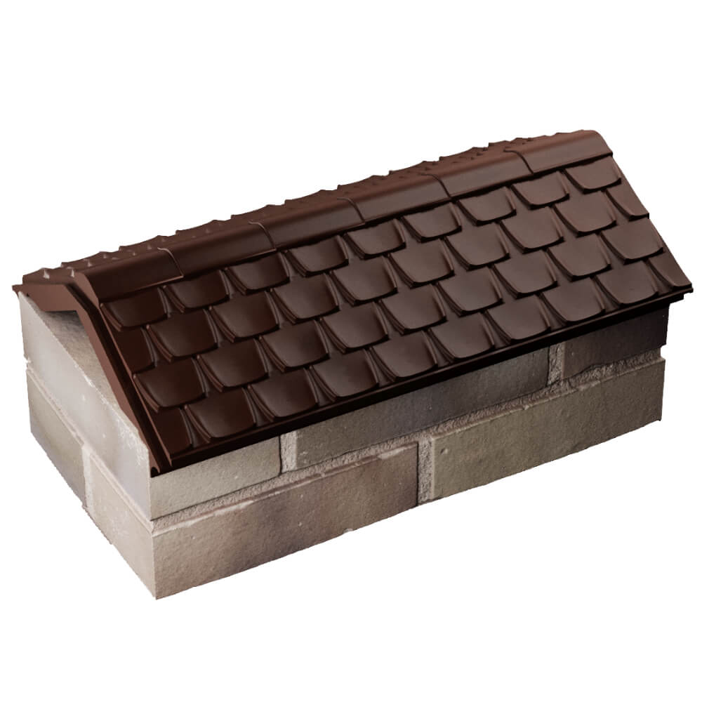 Парапет Zking Эльбрус Коричневый с посадкой на 1 кирпич (255мм) в Югорске фото