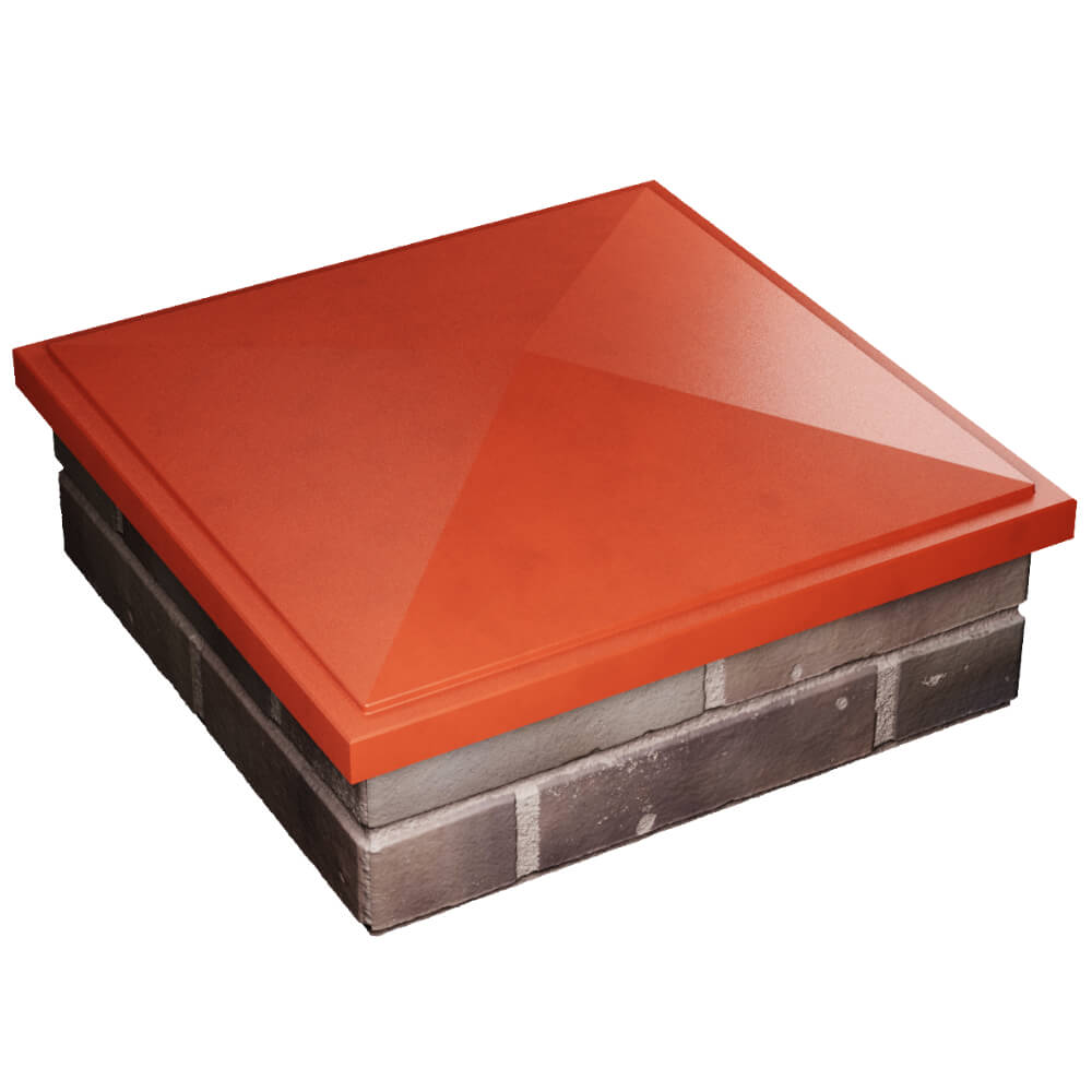 Колпак Zking БонаМоно Красный на столб 2х2 кирпича (515х515, 530х530мм) в Югорске фото