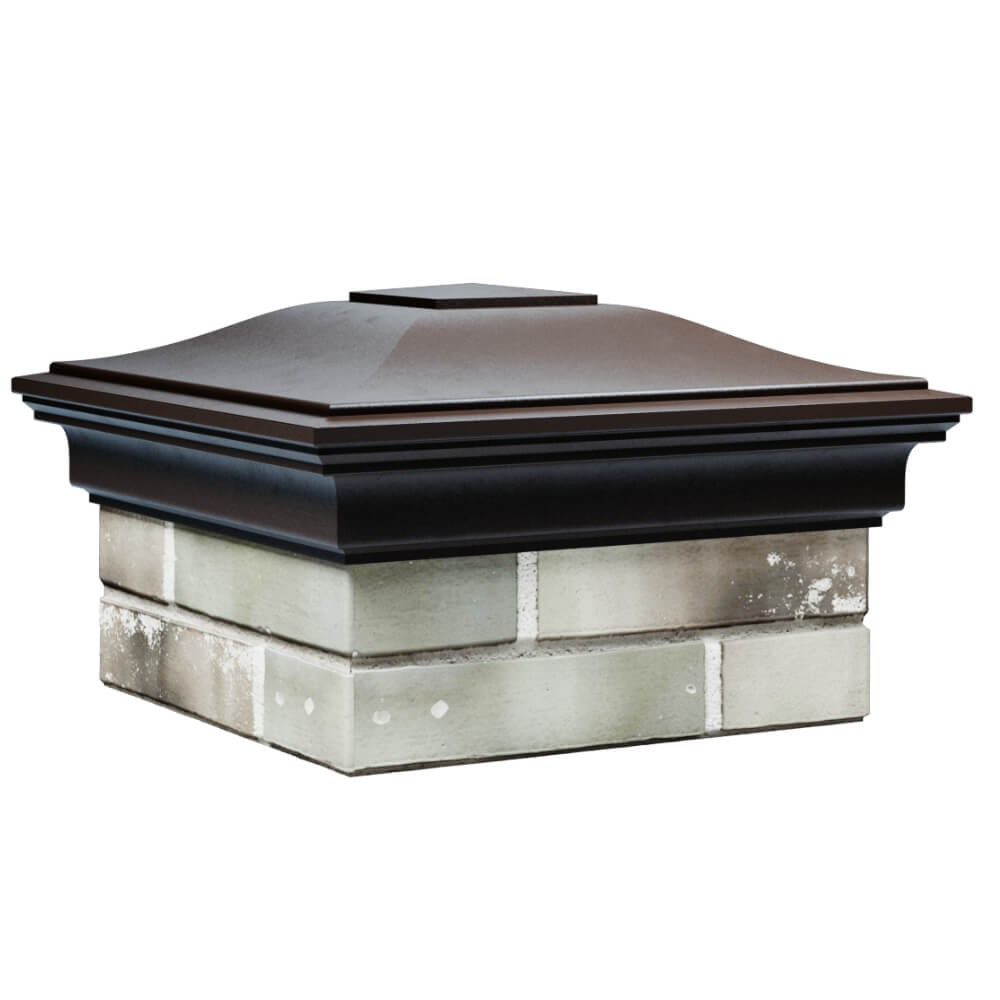 Колпак Zking Монблан Коричневый на столб 1.5х1.5 кирпича (385х385мм) в Югорске фото