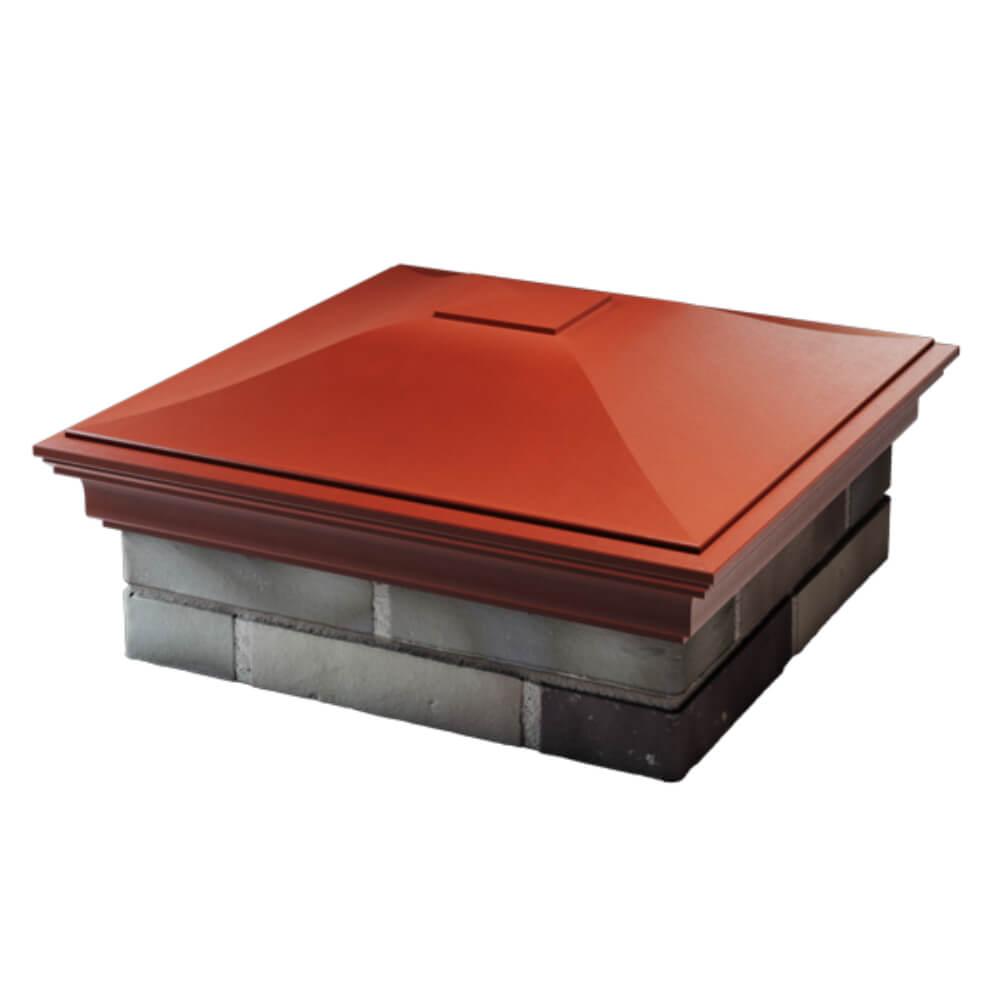 Колпак Zking Монблан Красный на столб 2х2 кирпича (515х515мм) в Югорске фото