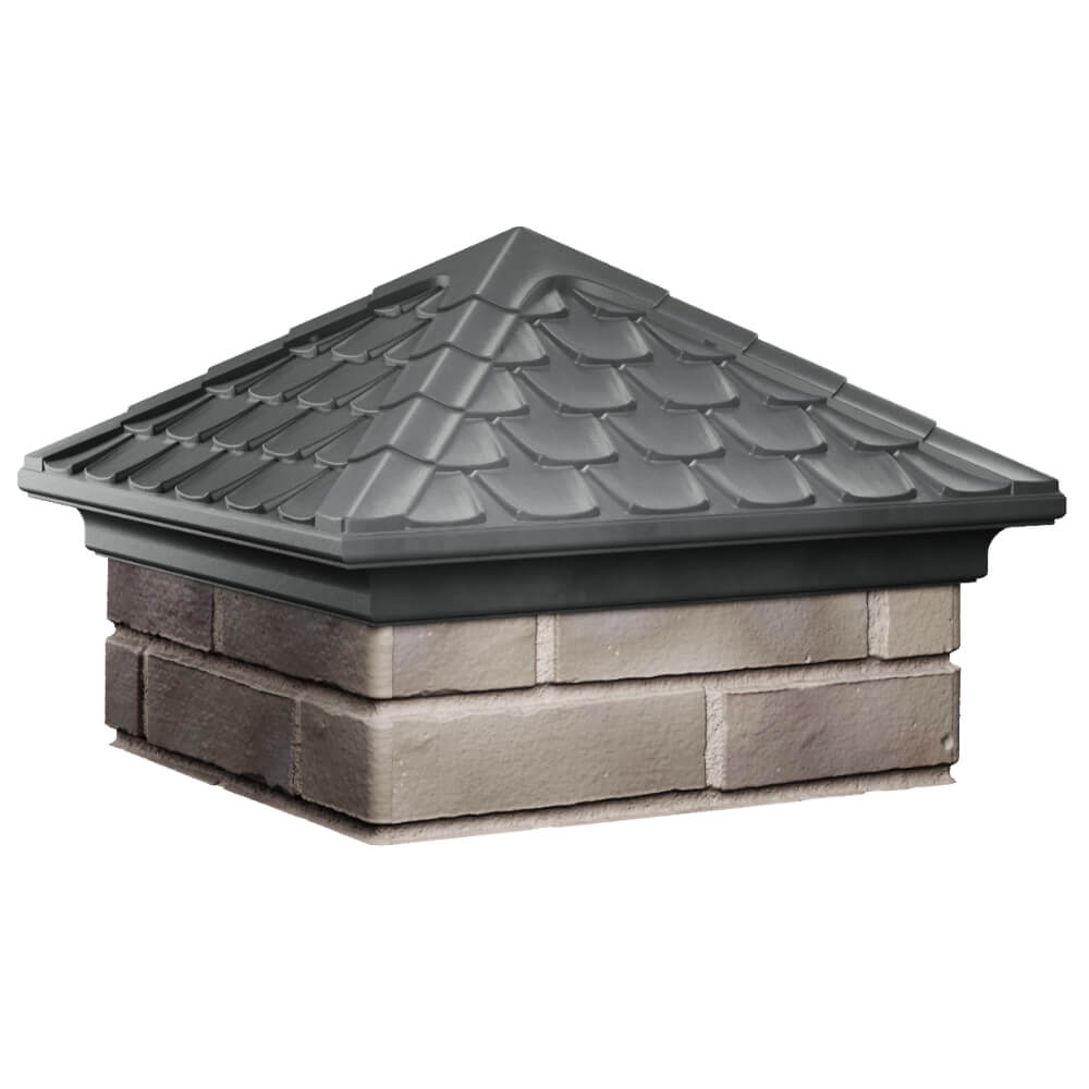 Колпак Zking Эльбрус Серый на столб 1.5х1.5 кирпича (385х385мм) в Югорске фото