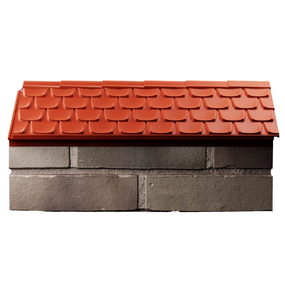 Парапет Zking Эльбрус Красный с посадкой на 1 кирпич (255мм) в Югорске фото