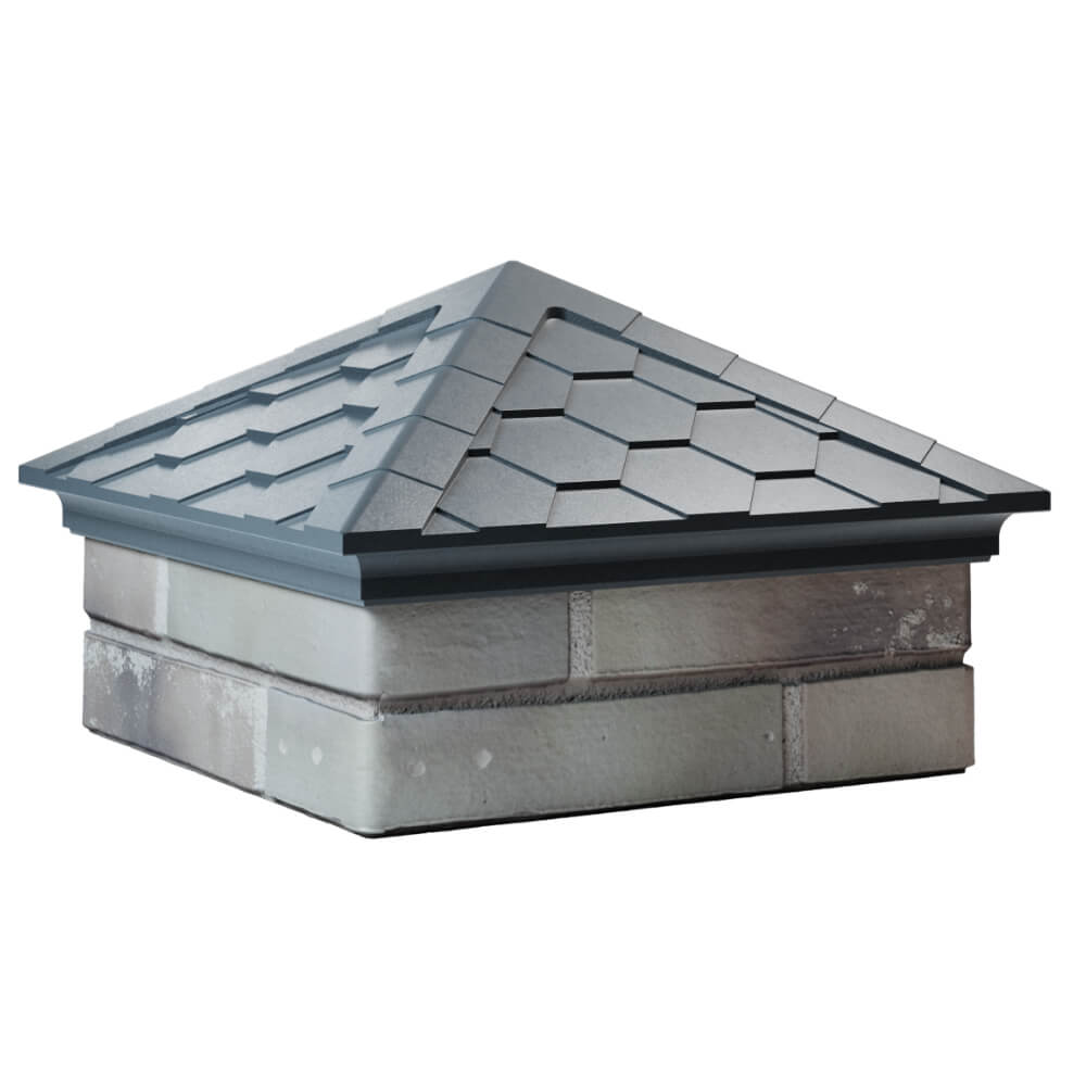 Колпак Zking Эверест Серый на столб 1.5х1.5 кирпича (390х390мм) в Югорске фото