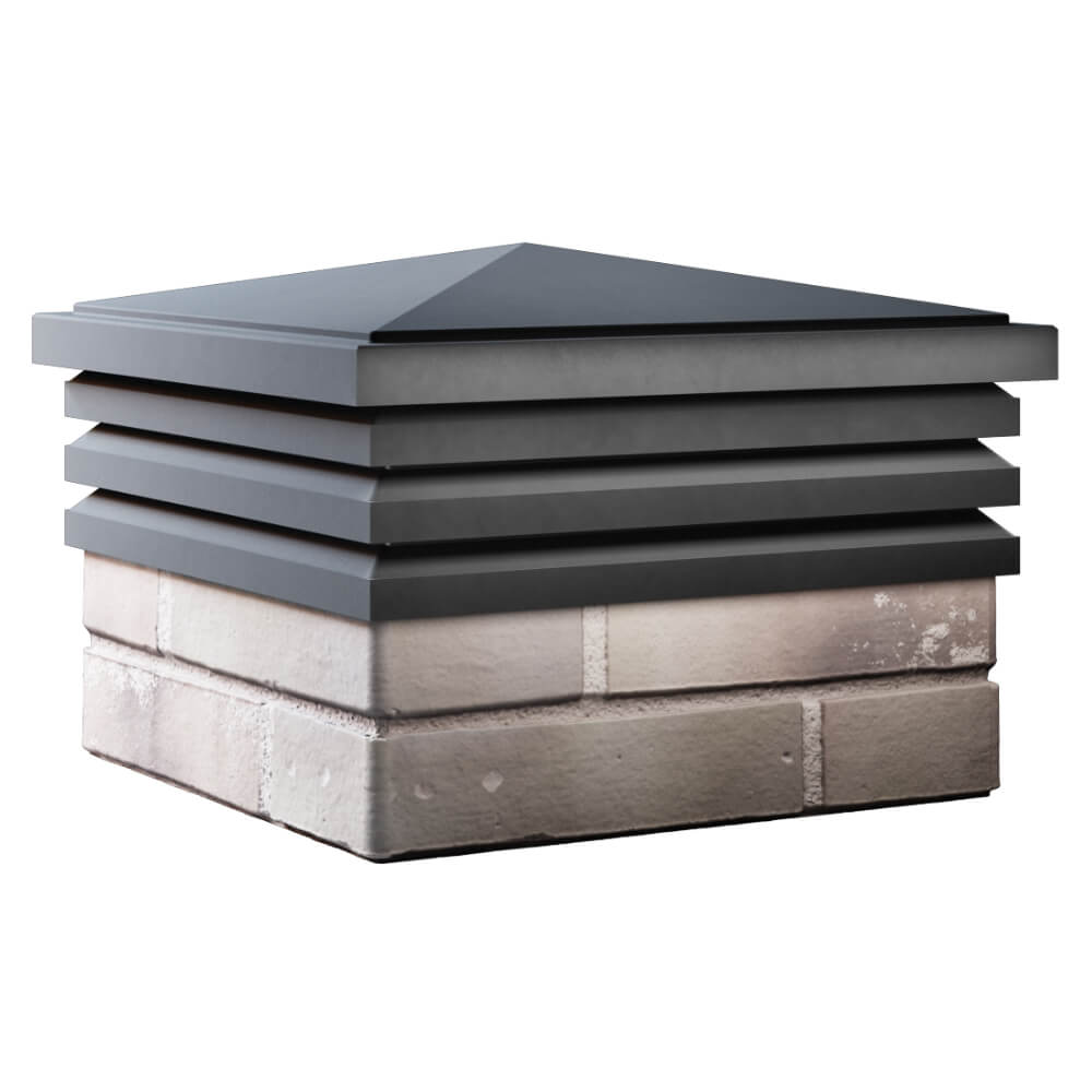 Колпак Zking Бона ХайТек Серый на столб 1.5х1.5 кирпича (385х385мм) в Югорске фото