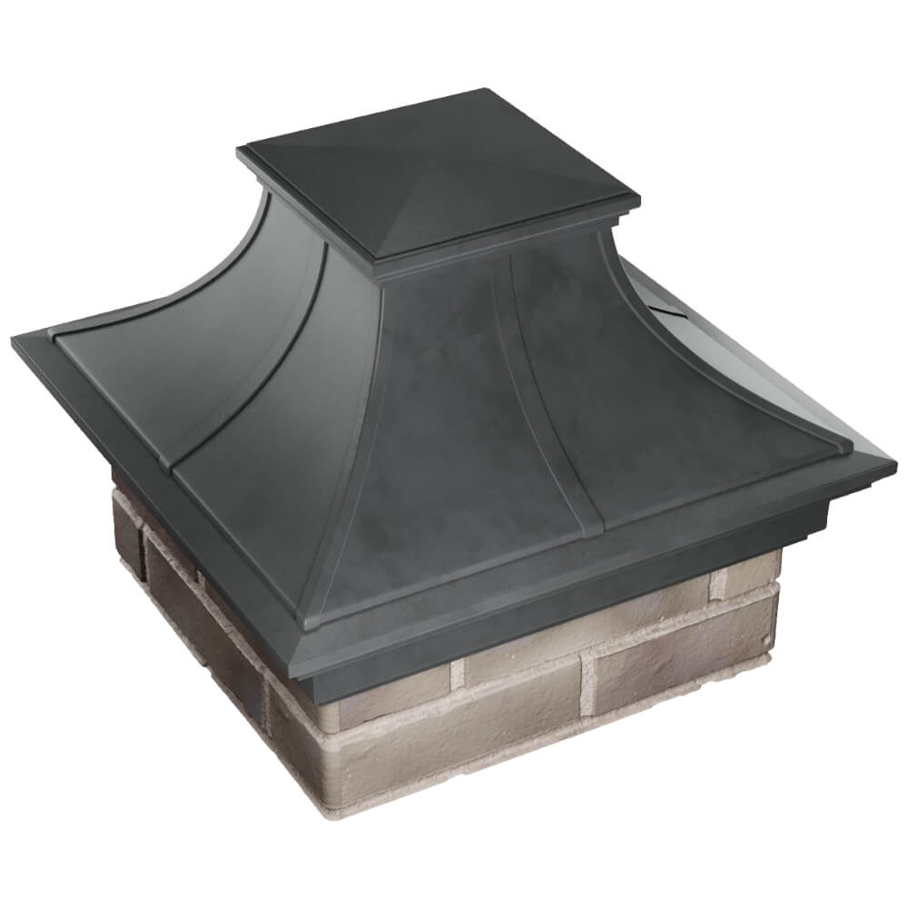 Колпак Zking Монблан Премиум Серый на столб 1.5х1.5 кирпича (385х385мм) в Югорске фото