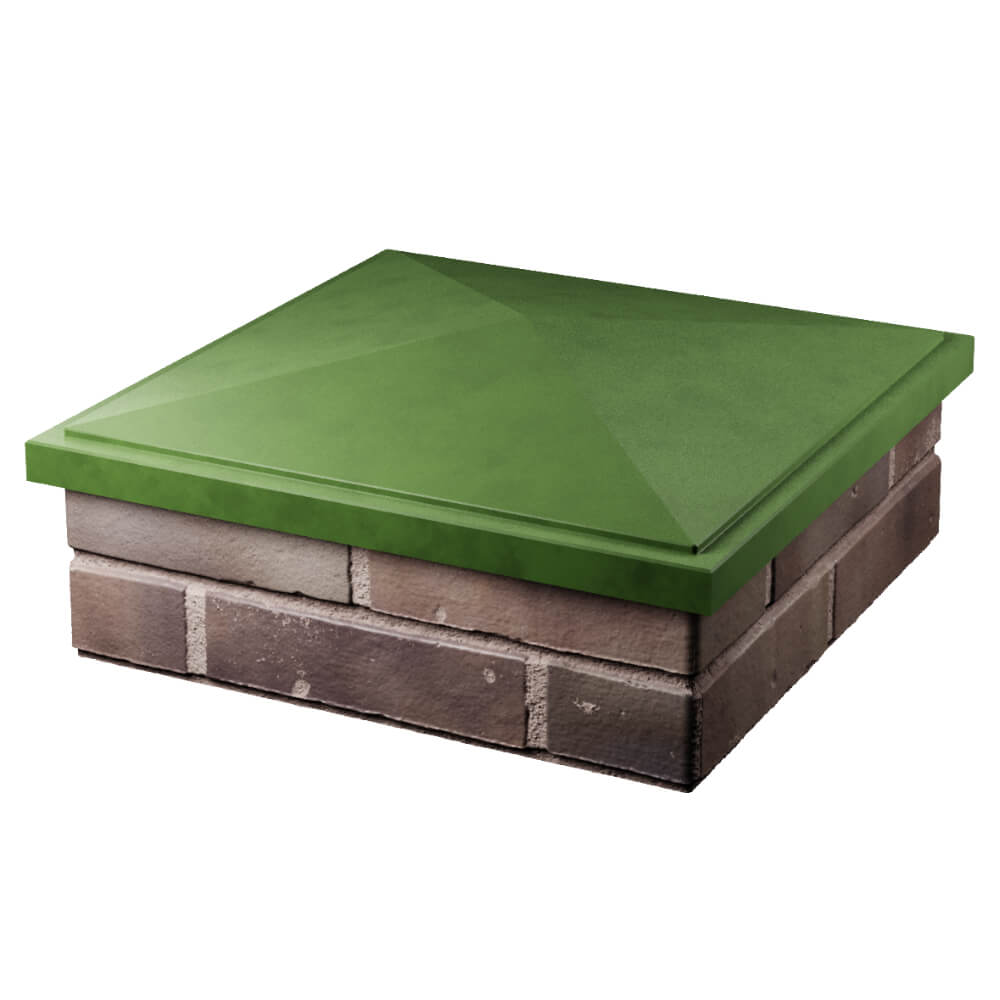 Колпак Zking БонаМоно Зеленый на столб 2х2 кирпича (515х515, 530х530мм) в Югорске фото