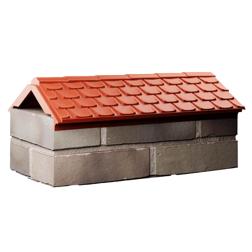 Парапет Zking Эльбрус Красный с посадкой на 1 кирпич (255мм) Югорск фото
