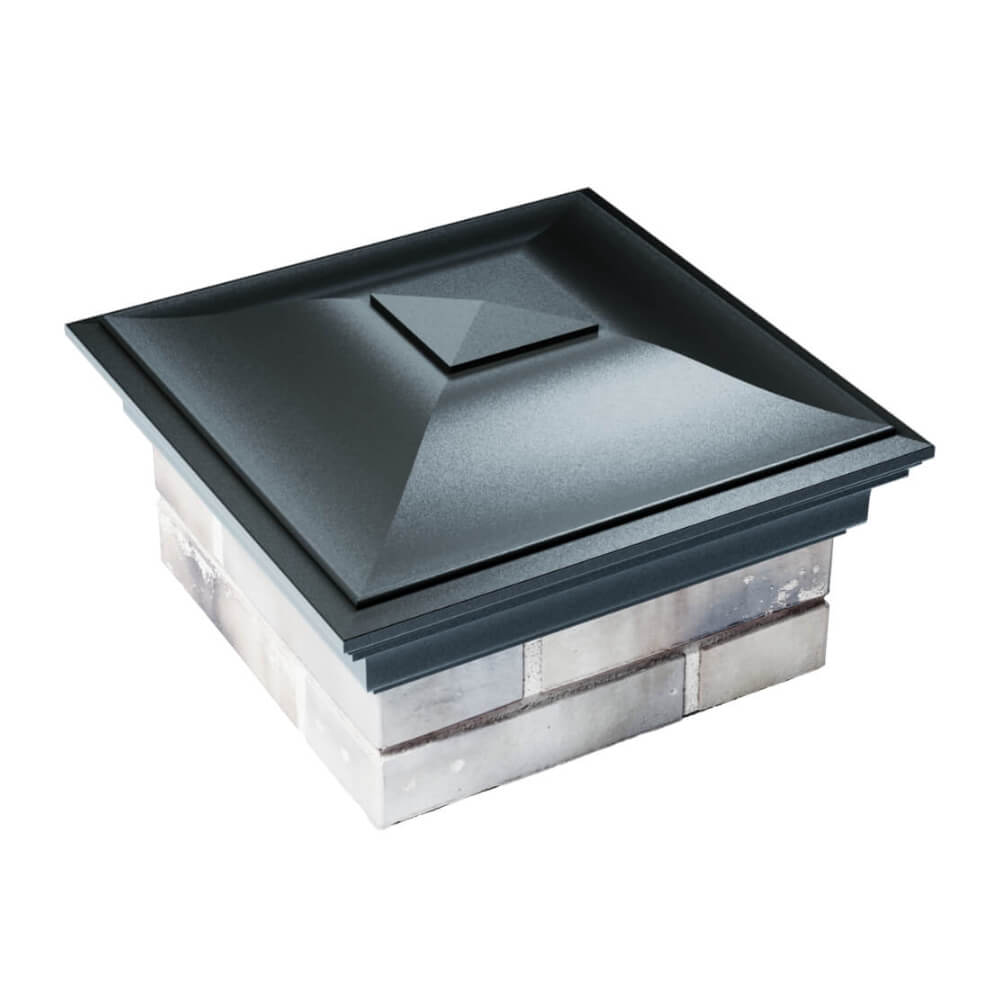 Колпак Zking Монблан Черный на столб 1.5х1.5 еврокирпича 0.7НФ (355х355мм) в Югорске фото