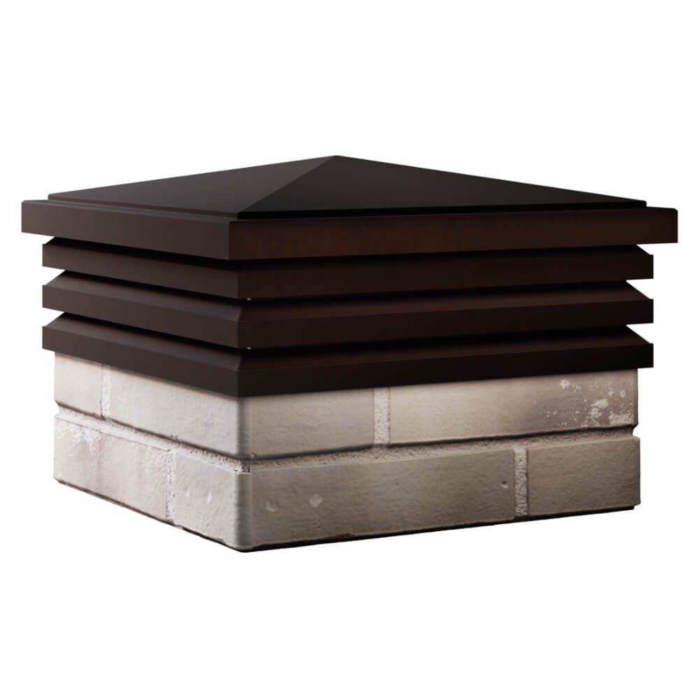 Колпак Zking Бона ХайТек Коричневый на столб 1.5х1.5 кирпича (385х385мм) в Югорске фото