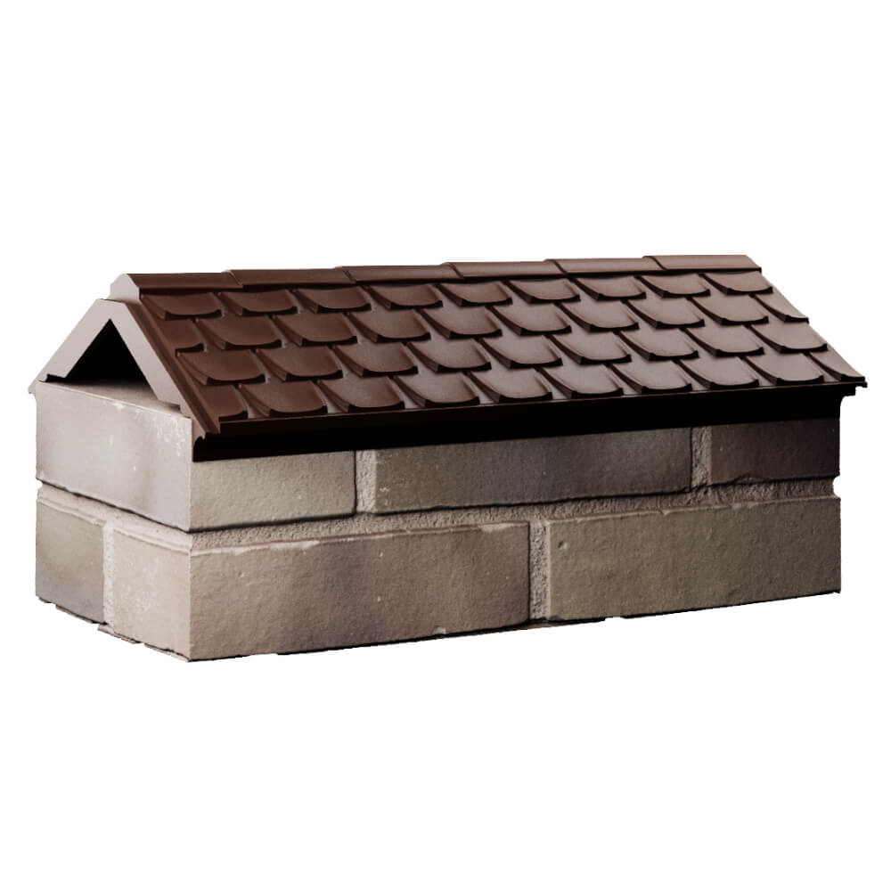 Парапет Zking Эльбрус Коричневый с посадкой на 1 кирпич (255мм) Югорск фото